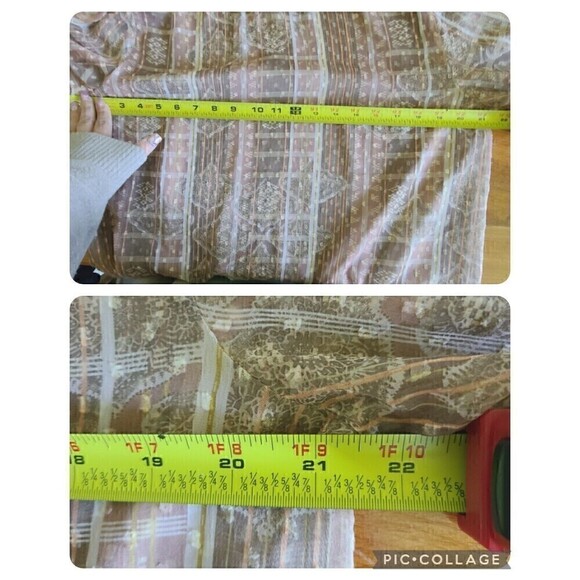 World Market Sheer BOHO Peasant Blouse Size L / XL Balloon Sleeves - Picture 8 of 10